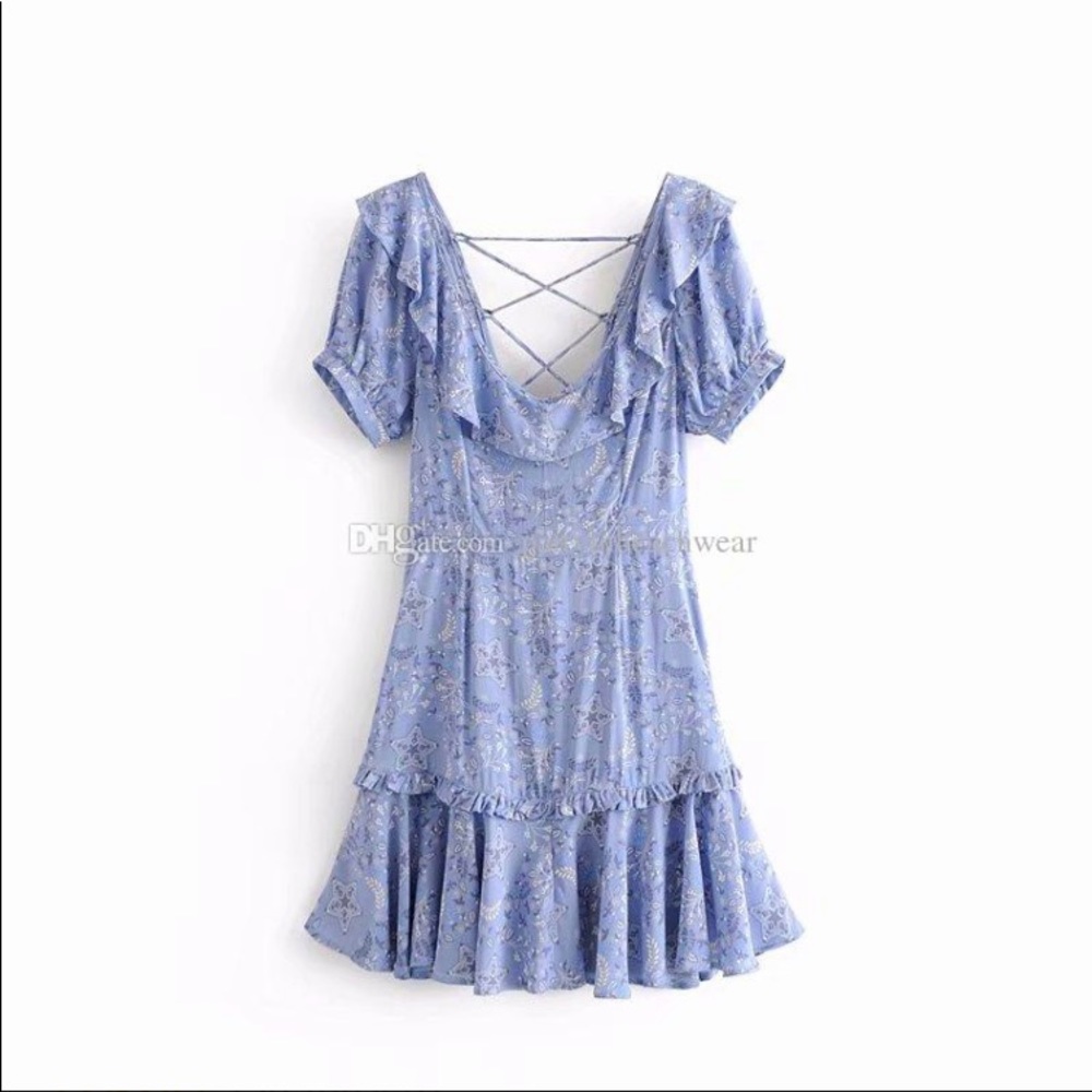 Boho lace up dress - Picture 4 of 9